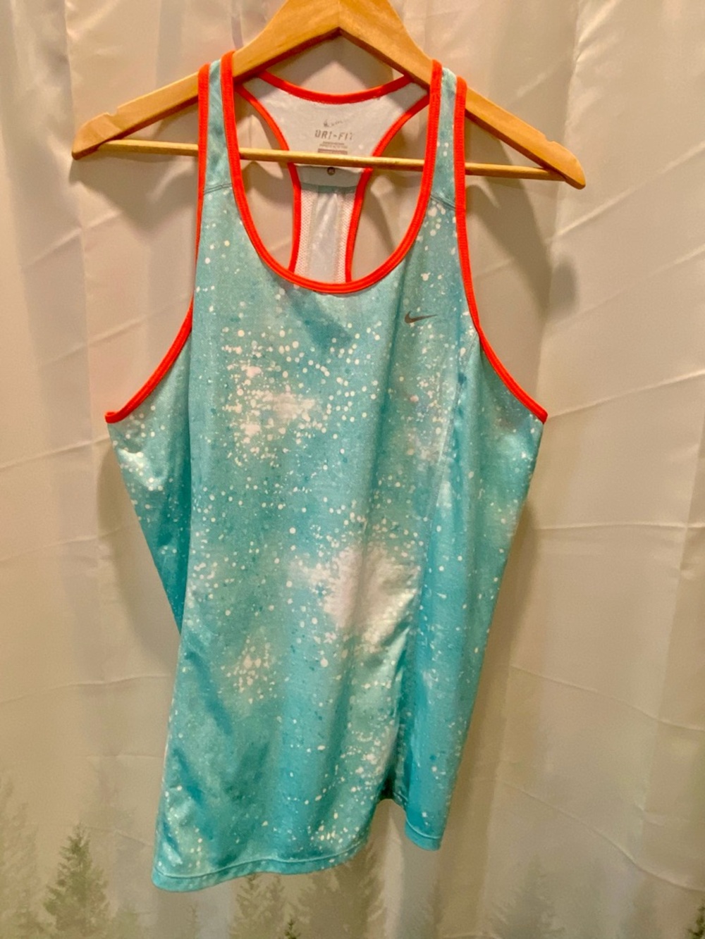 Nike Aqua SplatterTank with Bright Coral Trim